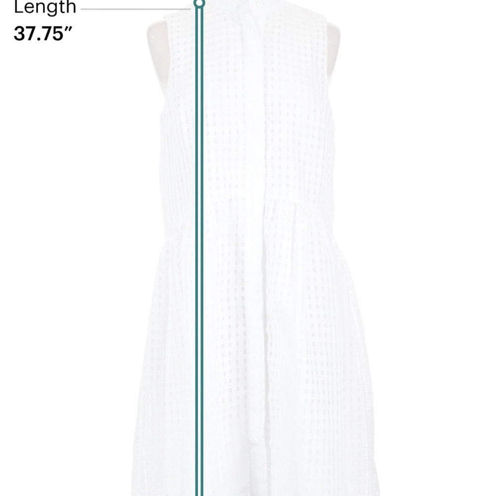 Tuckernuck White Burnout Sleeveless Royal Shirt Dress Size S - Picture 3 of 7